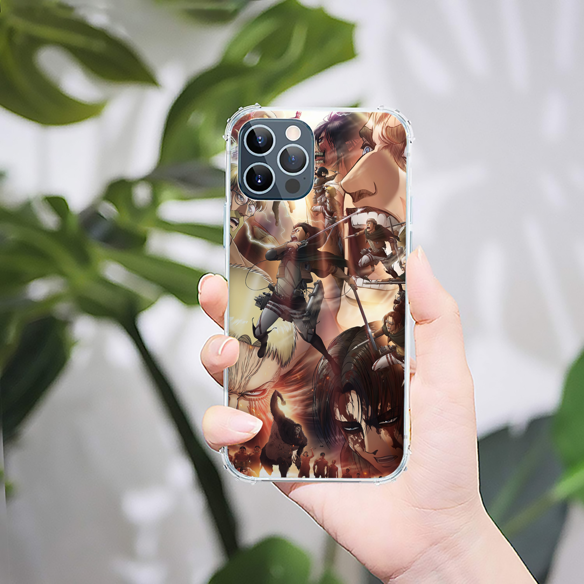 （画像用） 進撃の巨人 Attack on Titan 【iPhone 12シリーズ対応】透明スマホケース（クリアソフトケース）